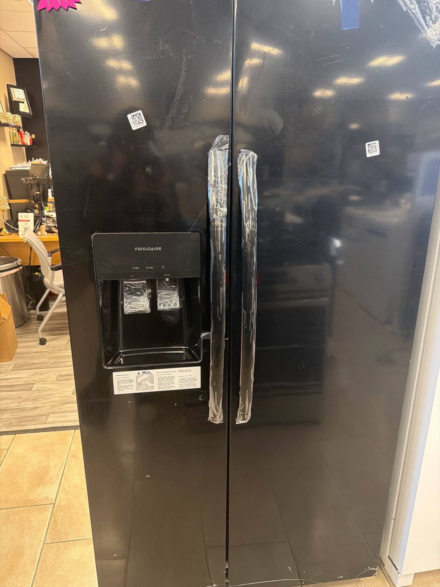Frigidaire side by side fridge black