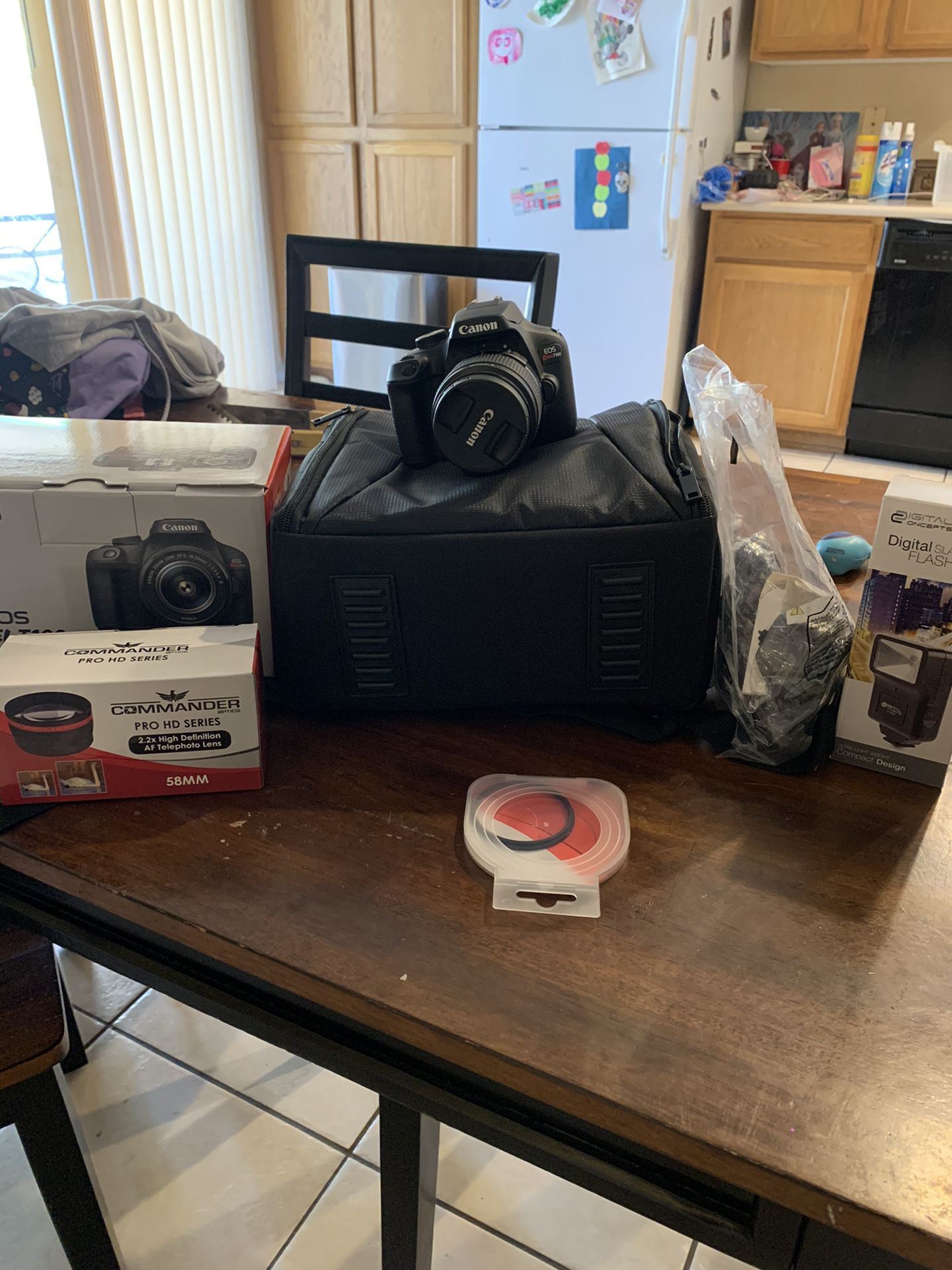 Canon Rebel T100 with lots of accessories