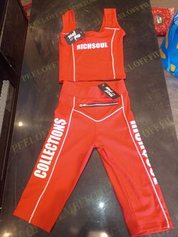 Women's RICH$OUL lady sets true to size $20 each or 2 for $30  hmu got sizes xs,small, medium 

Red: xs small medium 
Pink: xs small medium 
Black; xs