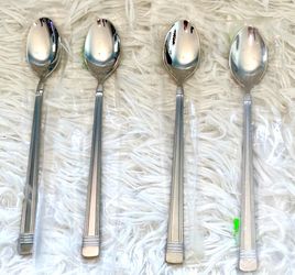 Oneida Tall-Stirring-Iced Tea or Dessert Spoon. Stainless 18/10-Set of 4 New!! Vintage