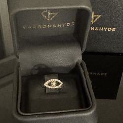 CARBON & HYDE DIAMOND EVIL EYE RING 