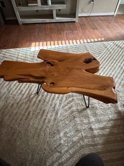 Live Edge Wood Slab Coffee Table