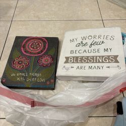 Framed Canvas Quote Wall Art