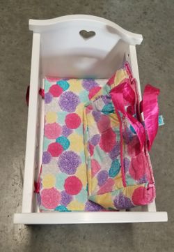 American Girl Bitty Baby Doll Bed and Diaper Bag $75