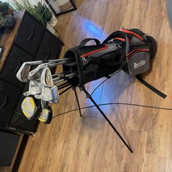 Golf bag and clubs