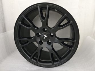Set 4 Factory 19" Tesla Model S Plaid Black Wheels Rims OEM Perfect condition