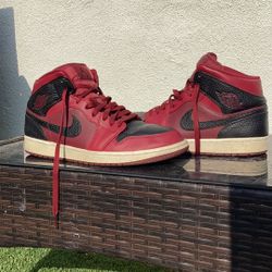 Burgundy Red And Black Jordans