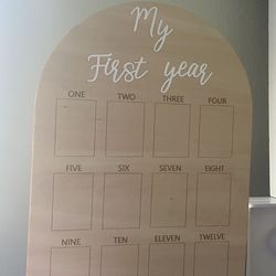 My First Year Milestone Photo Board 