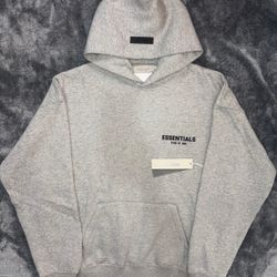 Dark Oat Meal Essentials Hoodie 