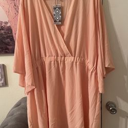 Plus Size Womens Flowy pink Kimono-Style Dress size20  NEW