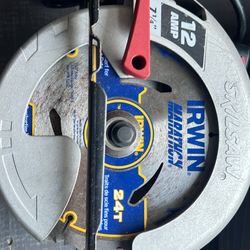 SKILSAW 7 1/4" Circular Saw, specifically featuring an IRWIN MARATHON 24T blade.