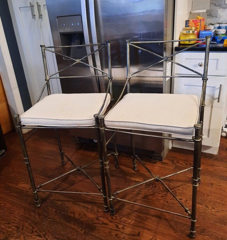 Wroght Iron Chairs with cushions (set 2) $85