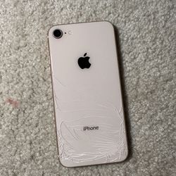 iPhone 8 64 Gb Pink - cracked back glass