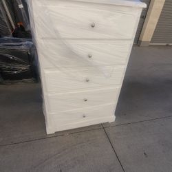 Chest 5 Drawers Color White 