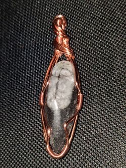 Orthoceras fossil pendant