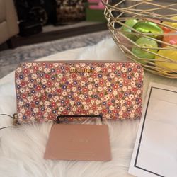 Miu Miu Flower zip around wallet