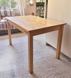 SOLID IKEA BIRCH WOODEN TABLE