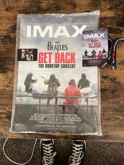 Beatles IMAX rare Poster with Lanyard And Exclusive Card Included