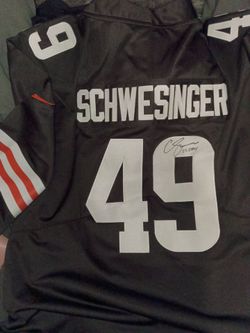 Carson schwesinger autograph Cleveland Browns autographed jersey