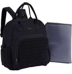 Large Capacity Diaper Bag Backpack with Insulated Pockets,Black