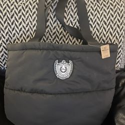 Victoria Secret Black Puffer Tote
