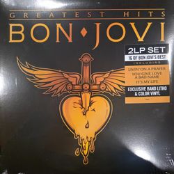 Bon Jovi - Greatest Hits 2LP Set (Exclusive Color Vinyl + Litho) - Brand New / Sealed