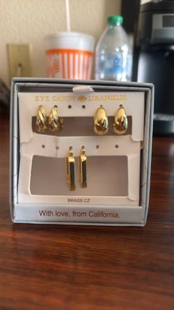Brand new eye candy Los Angeles earrings 3 pack