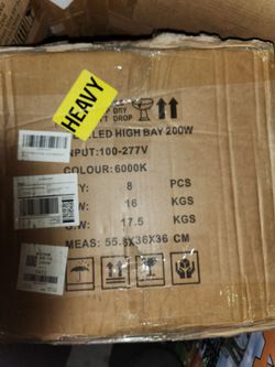 8 Pack LED High Bay Lights 200W, 30000LM 6500K (800W MH/HPS Eqv.)
30000LM, 6500K, 800W MH/HPS Eqv.