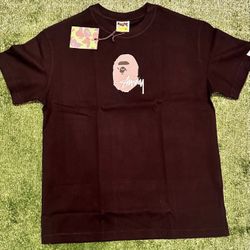 Bape X Stussy Black Tee