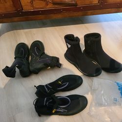 WATER BOOTS - DIVE? FISH? SNORKEL? - HIGH CUT AND LOW CUT BOOTS / BOOTIES AND BEANIE