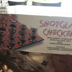 Shot glass checkers
