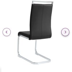 6 Black Cantilever Chairs