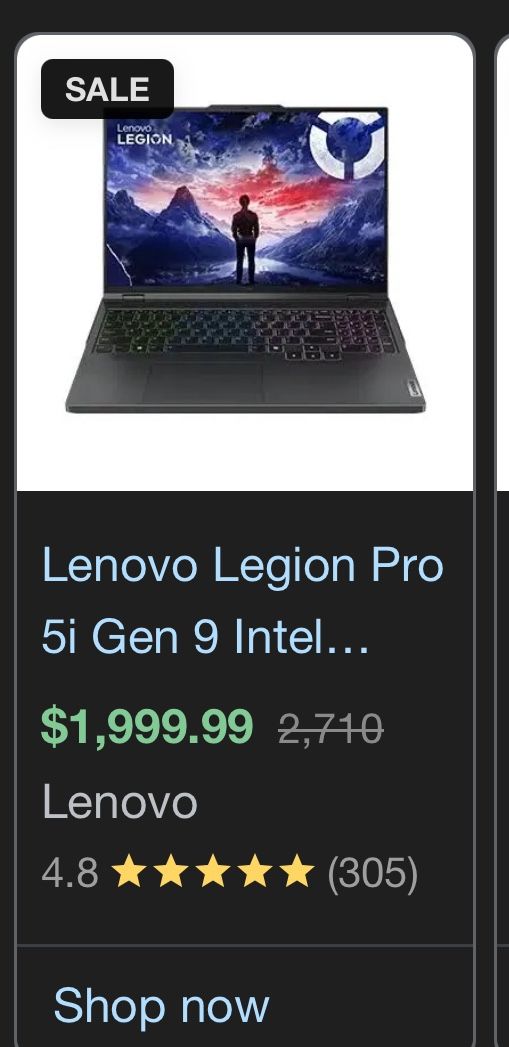 Lenovo Legion Gaming Laptop