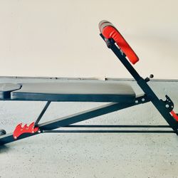 Adjustable Hyper Extension Weight Strength Bench Abs Arms Leg Workout Red
