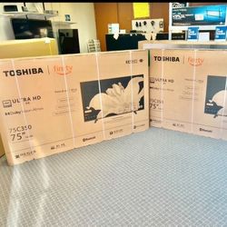 75 Tv Toshiba Smart 4k Hdtv In Box 6 Month Warranty.   Free Delivery 