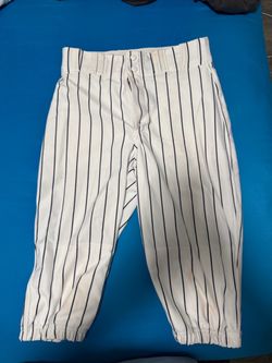 White Pinstripe Baseball Pants
