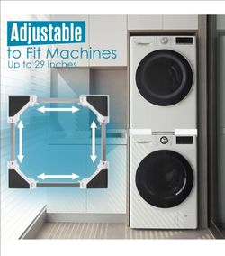 Houseables Washer Dryer Stacking bracke Bracket Between Washing and Drying Machine, Stackable Laundry Machine, Space Saving, Universal, Adjustable 19"