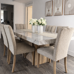 Modern Dining Table Set + 6 Chairs – Like New – El Dorado – $800