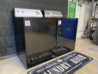 Sharp Custom Black Whirlpool Direct Drive Laundry Pair - Thoroughly Refurbished, Super Clean, Setup And Ready