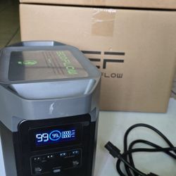 EF ECOFLOW Portable Power Station DELTA with 1800W Output, 1260Wh Capacity, 0-80% Battery in 1 Hour,  for Home Bac
