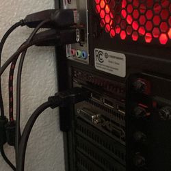Full Gaming Pc Set Up Except Desk, Pc Monitor, Keyboard, Mouse, And Mouse Pad