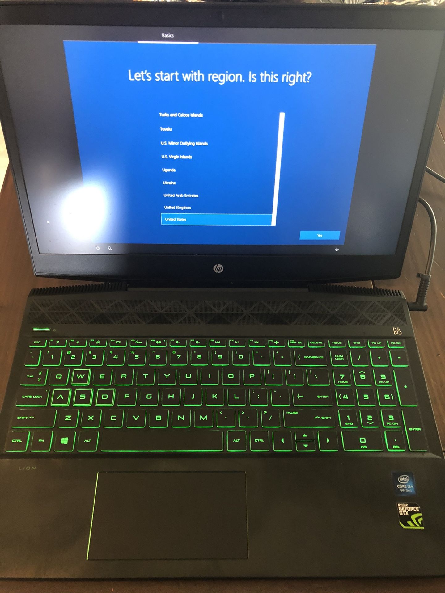 HP gaming laptop - like new condition in box