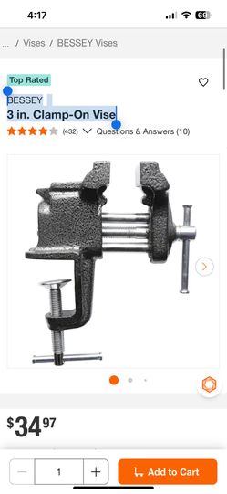 BESSEY 3 in. Clamp-On Vise