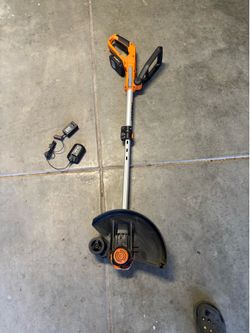Worx WG162M 20V Cordless String Trimmer / Edger + Battery + Charger– Good Condition