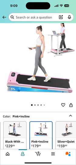 Pink Portable Tredmill