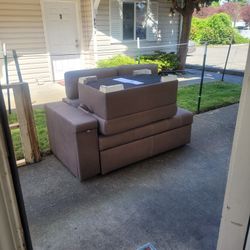 New Sleeper Loveseat/ Ottoman With Storage