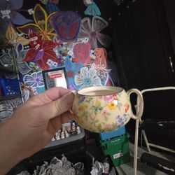 Vintage Sugar Bowl.  Hand Painted.  Very Nice Poe