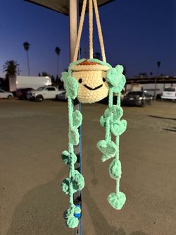 Crochet hanging plant