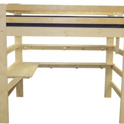 Full Loft Bed W Desk And Shelf