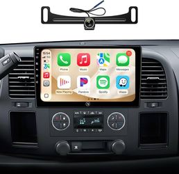 10" QLED Car Stereo for Chevy Silverado Sierra Tahoe Yukon 2007-2014 CarPlay